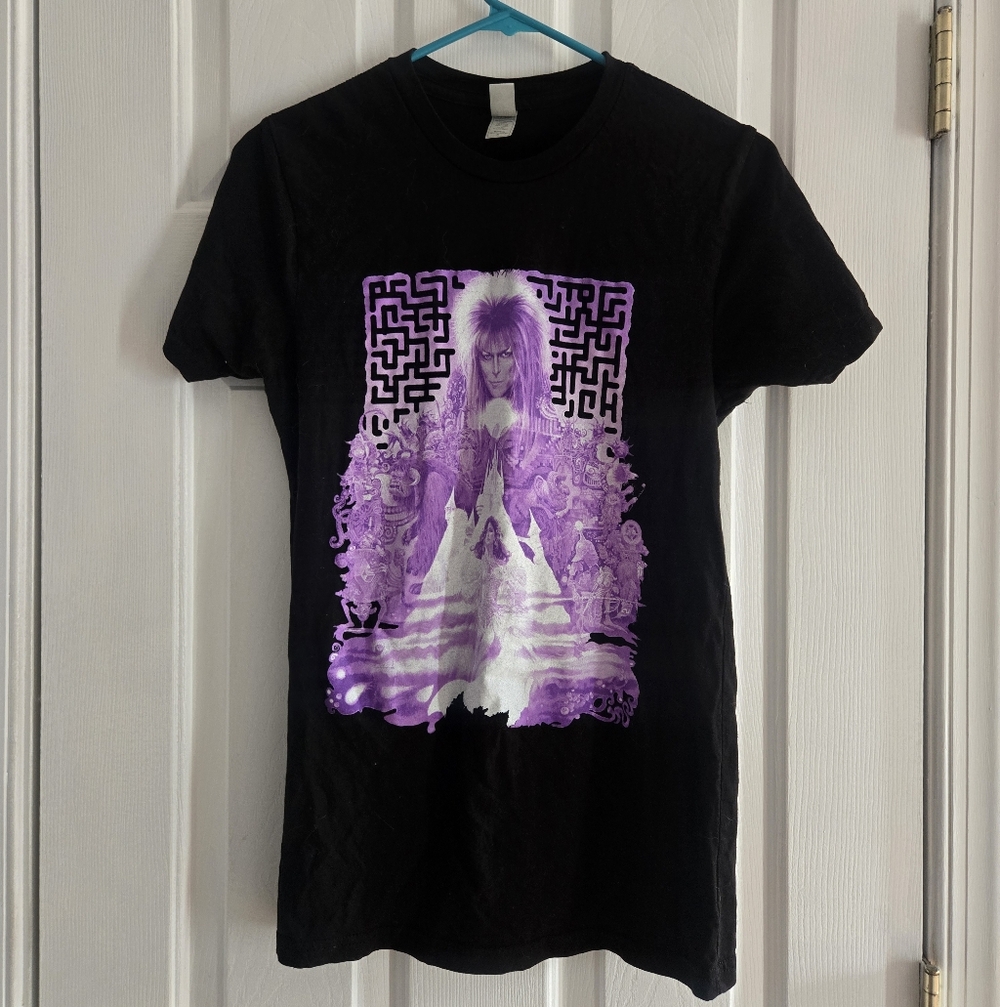 Labyrinth Movie Small Shirt Jim Henson  David Bowie Jareth Goblin King 80s
